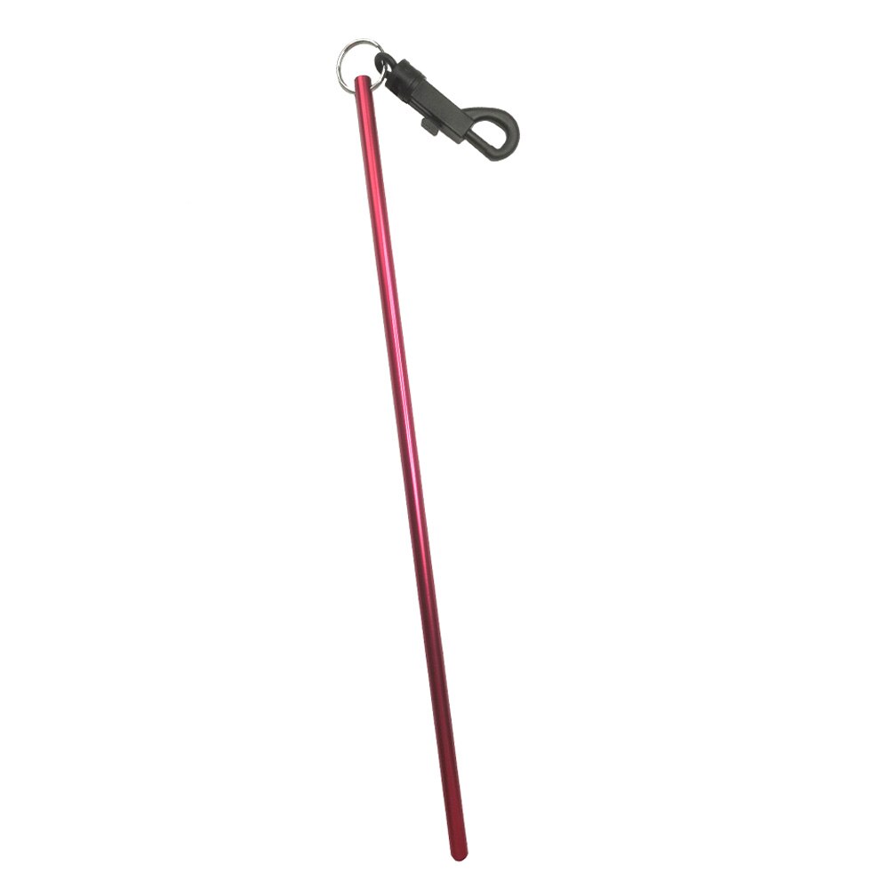 35cm aluminiums dykkertank banger reef stick hummer pointer med måle snap clip undervands dykning kildle stick lav støj: Rød
