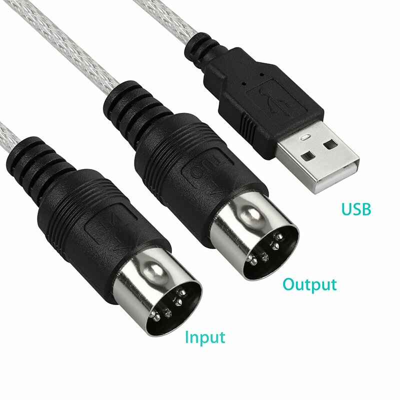 Mayitr 1Pc Black Midi Naar Usb Adapter Kabel Converter Muziek Keyboard