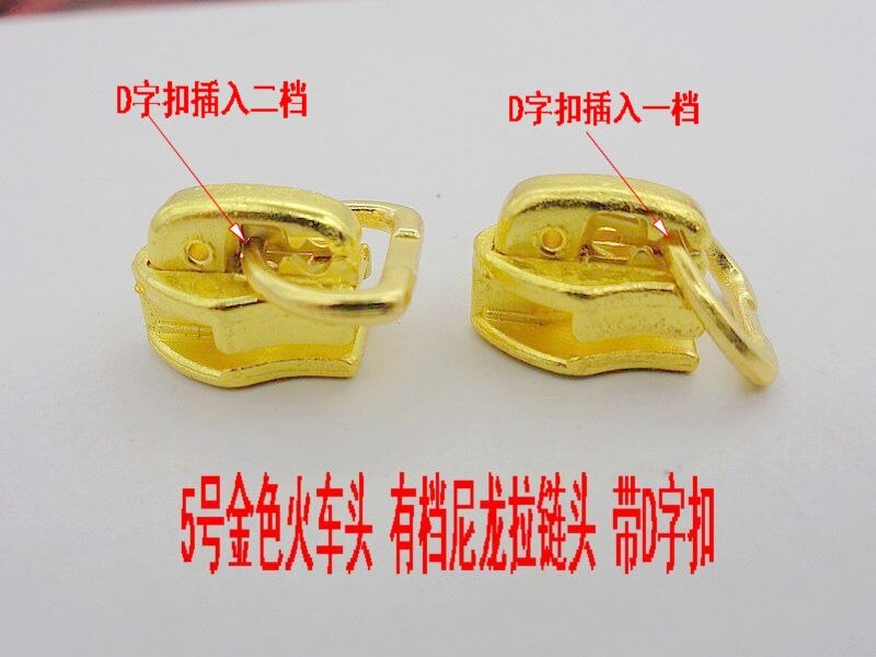 5pcs 5# nylon zipper sliders for zipper repair golden sliders