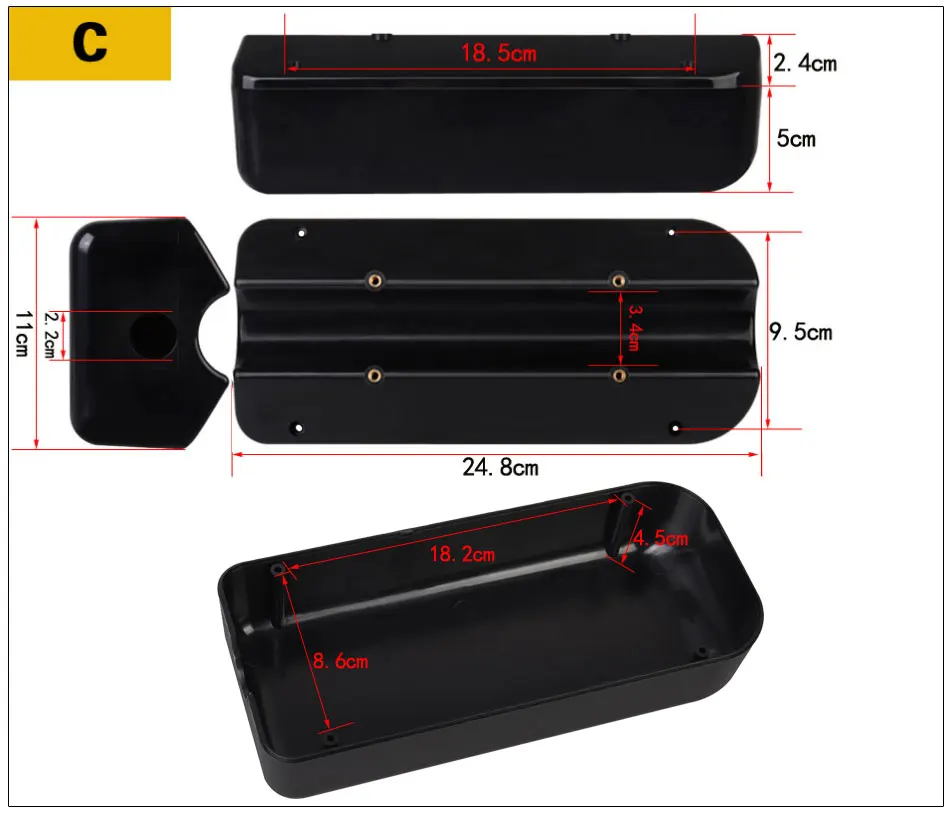 Ebike Controller Doos Elektrische Fiets Controller Case 250W Kleine 350W 500W Grote 1000W Extra Grote Elektrische fiets Conversie Kit: GOUD