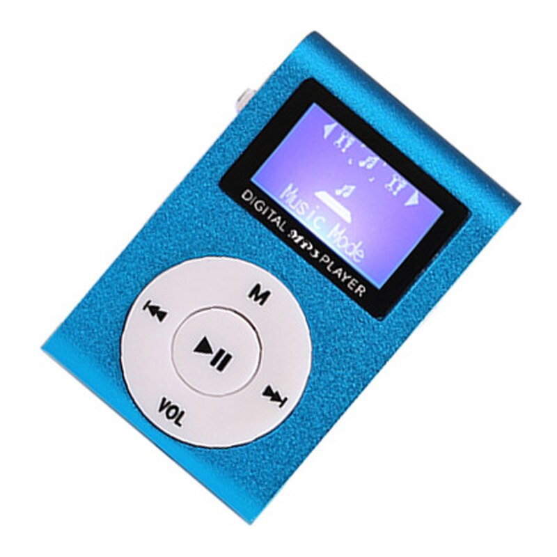 Reproductor de MP3 deportivo con pantalla LCD, Mini Clip de Metal, reproductor de música MP3 portátil Multicolor, compatible con tarjeta Micro TF/SD de 32GB