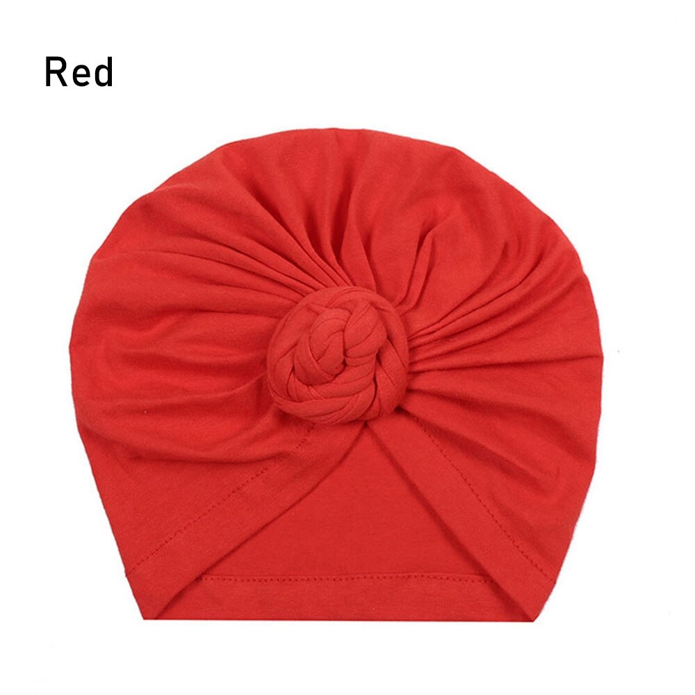 Headwrap Pre-Tied Bonnet Turban Caps for Baby Kids Chemo Hat Cotton Headscarf Baby Girl Headband Chemotherapy Cap: Red