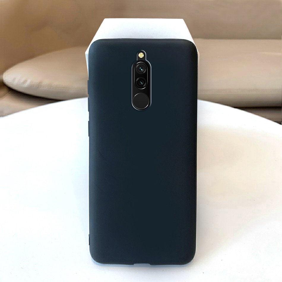 For Xiaomi Redmi 8 Cover Silicone Soft TPU Matte Coque For Funda Xiaomi Redmi 8 Redmi8 Case Protector Bumper Redmi 8 Phone Cases: Black