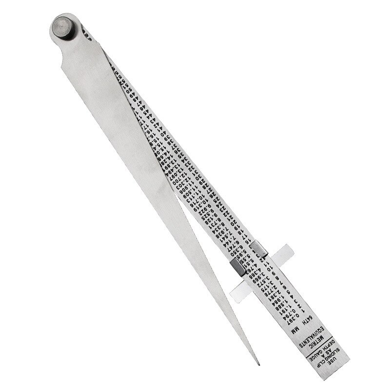 Steel ruler stainless steel feeler gauge wedge taper gauge inner diameter hole diameter high precision hole gauge