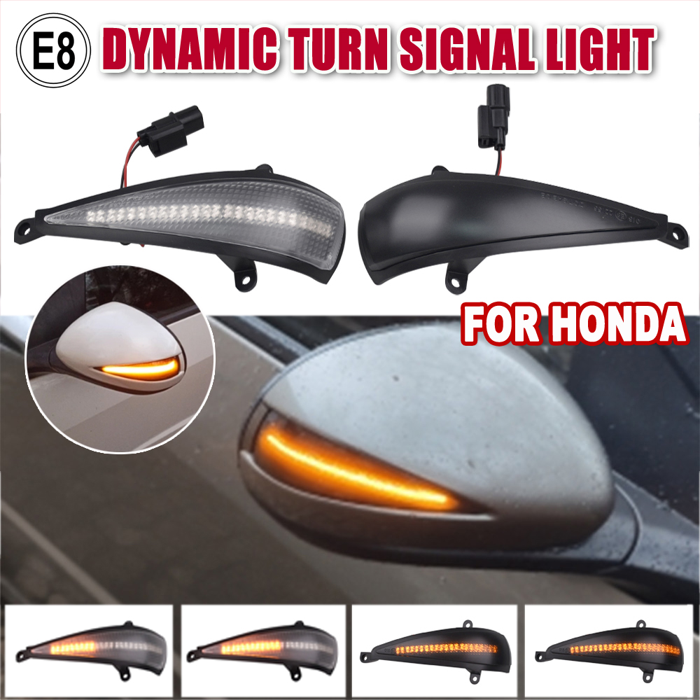 2X Dynamiczny kierunkowskaz LED Lusterko boczne do Hondy Civic 8 MK8 Hatchback 3D 5D 2006 2012 FN2 FN FK