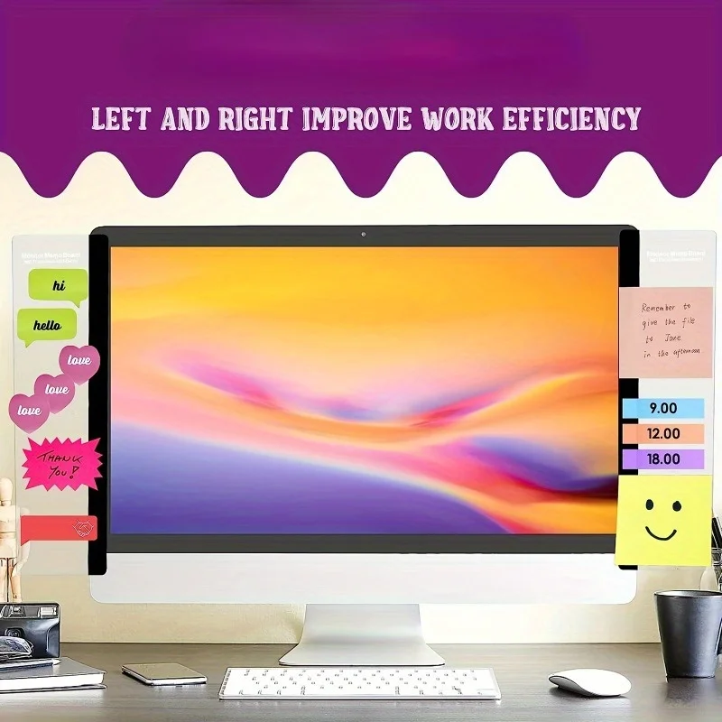 Computer Memo Right Left Monitor Memo Board Desk Accessories Com... – Grandado