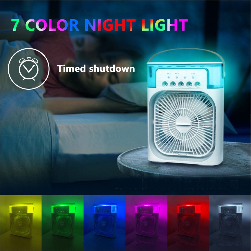 mini portable Air Conditioner Fan Evaporative Air Cooler with 7 Colors LED night Light cooling air-Condition fans for home#gb40