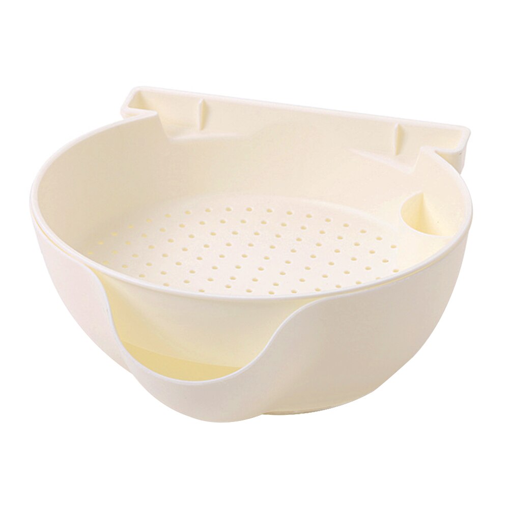 Lazy Snack Bowl Plastic Double Layers Snack Storage Box Bowl Fruit Plate Bowl With Drain Basket And Phone Holder: 02