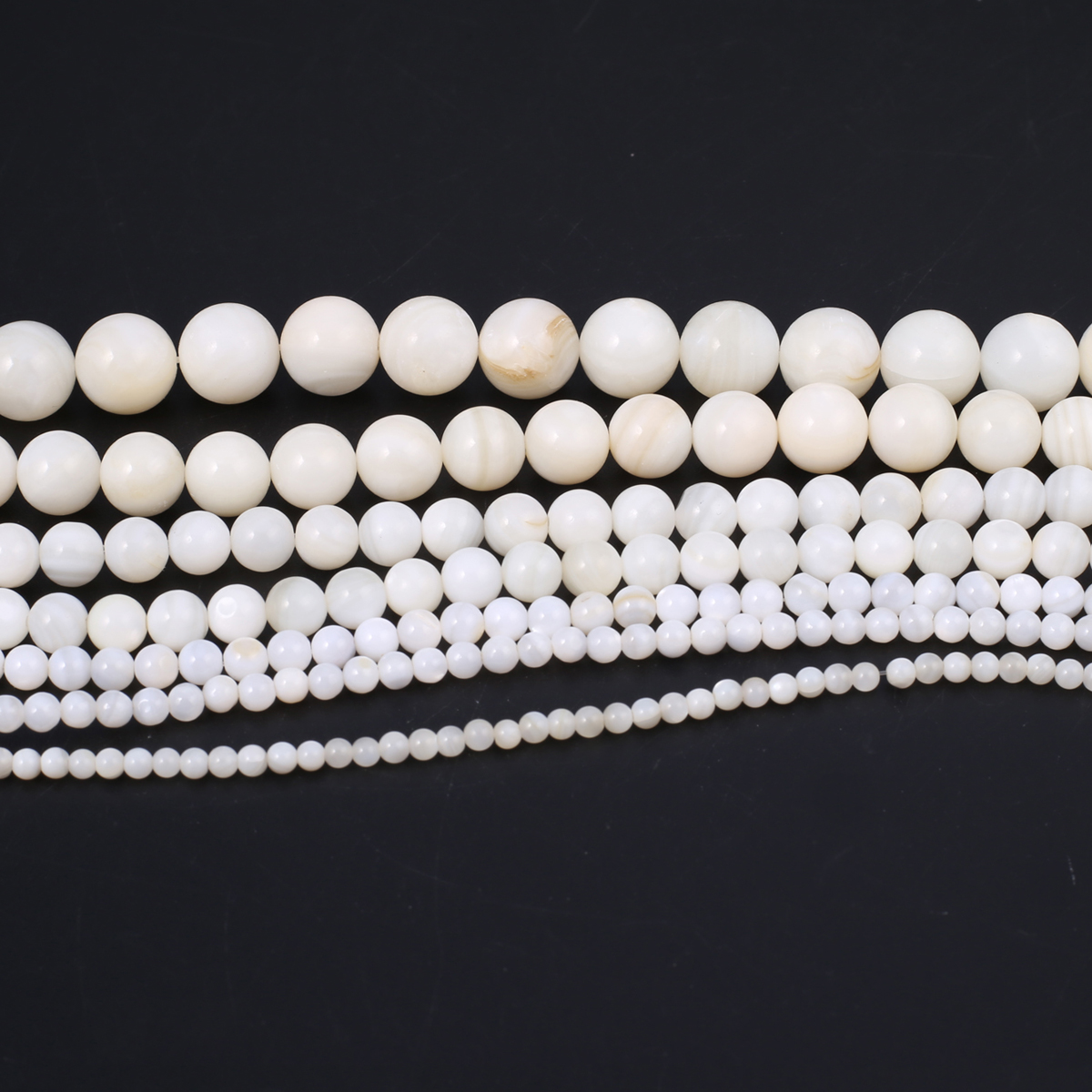 Natürliche Streifen Muschel perlen Perlmutt schalen verlieren runde Perlen für Schmuck herstellung DIY Armbinde Halskette 15 ''Strang 2-10mm