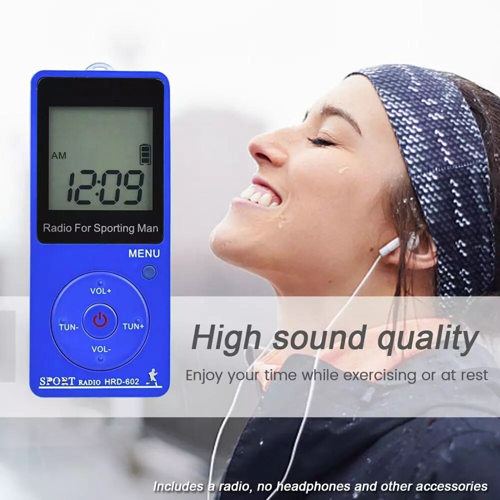 Draagbare Fm/Am Radio Mini Radio Ontvanger Met 1.57 &quot;Lcd-scherm FM76-108MHZ,9Khz/10Khz Ontvanger Met Stereo Oortelefoon