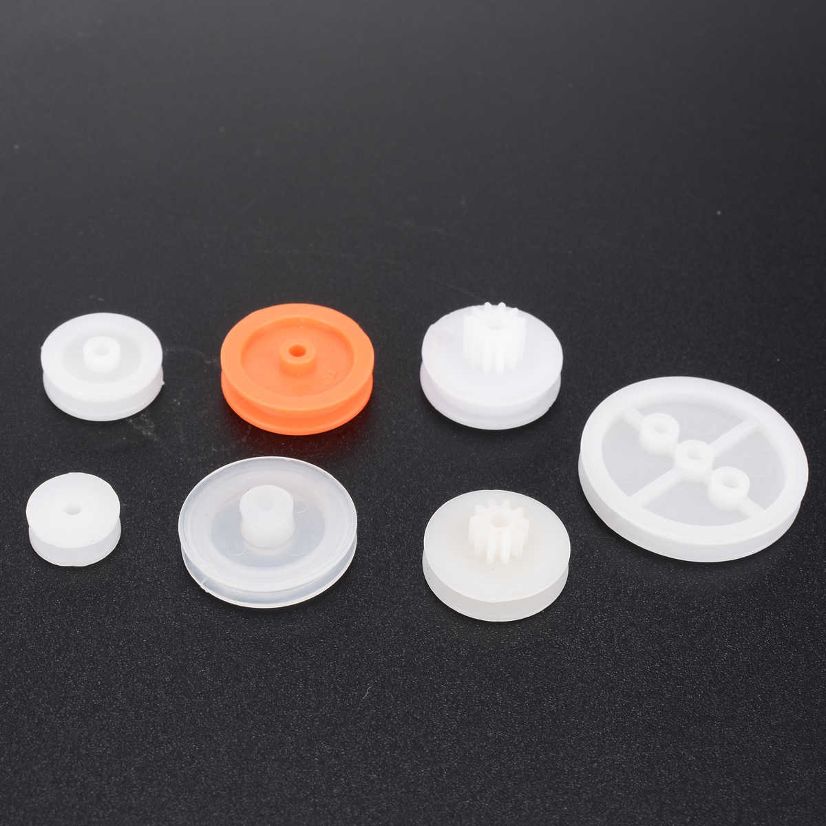 Plastic Gear Kit Shaft Single Double Layer Crown Worm Cog Wheels 0.5M Mixed 64pcs Gears DIY Toy Robot Motor Model Accessories