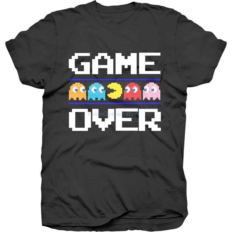 Pac-man jeu sur classique Pacman Namco jeu d'arcade noir hommes T-Shirt d'anniversaire T-Shirt