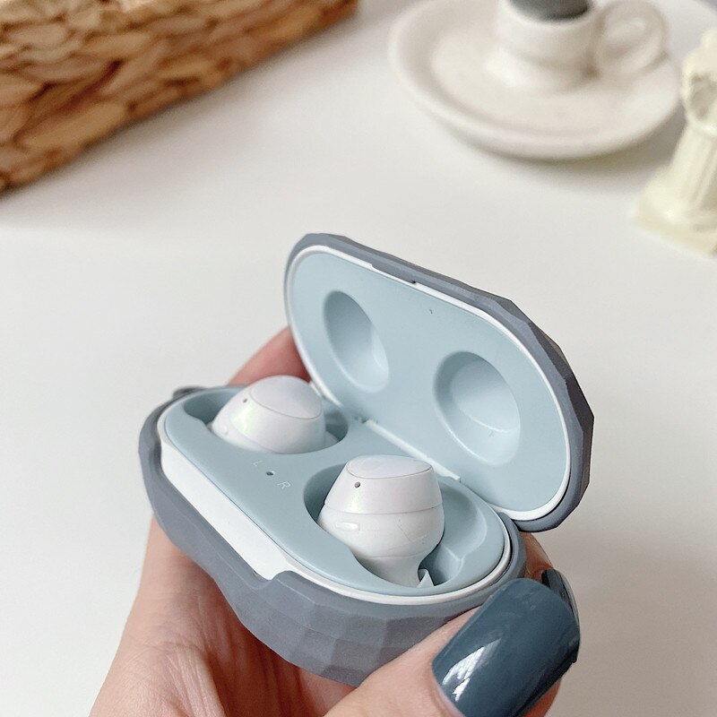 For Samsung Galaxy Buds Plus Solid color Diamond pattern Case Matte Hard Earphone Headset Protective Cover for Galaxy Buds