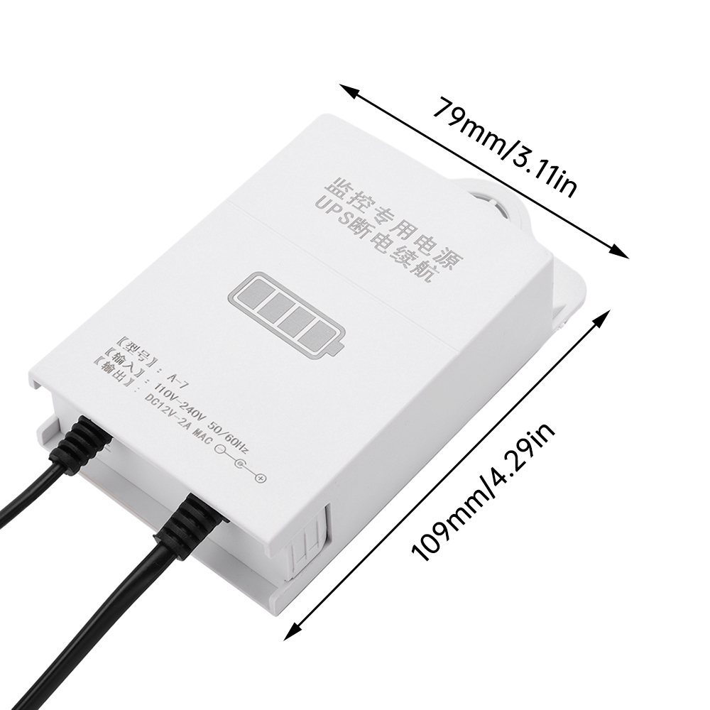 AC110V 220V Uninterruptible Power Supply 1800mAh DC 12V Output Emergency Power Supply for Router Surveillance Equipment
