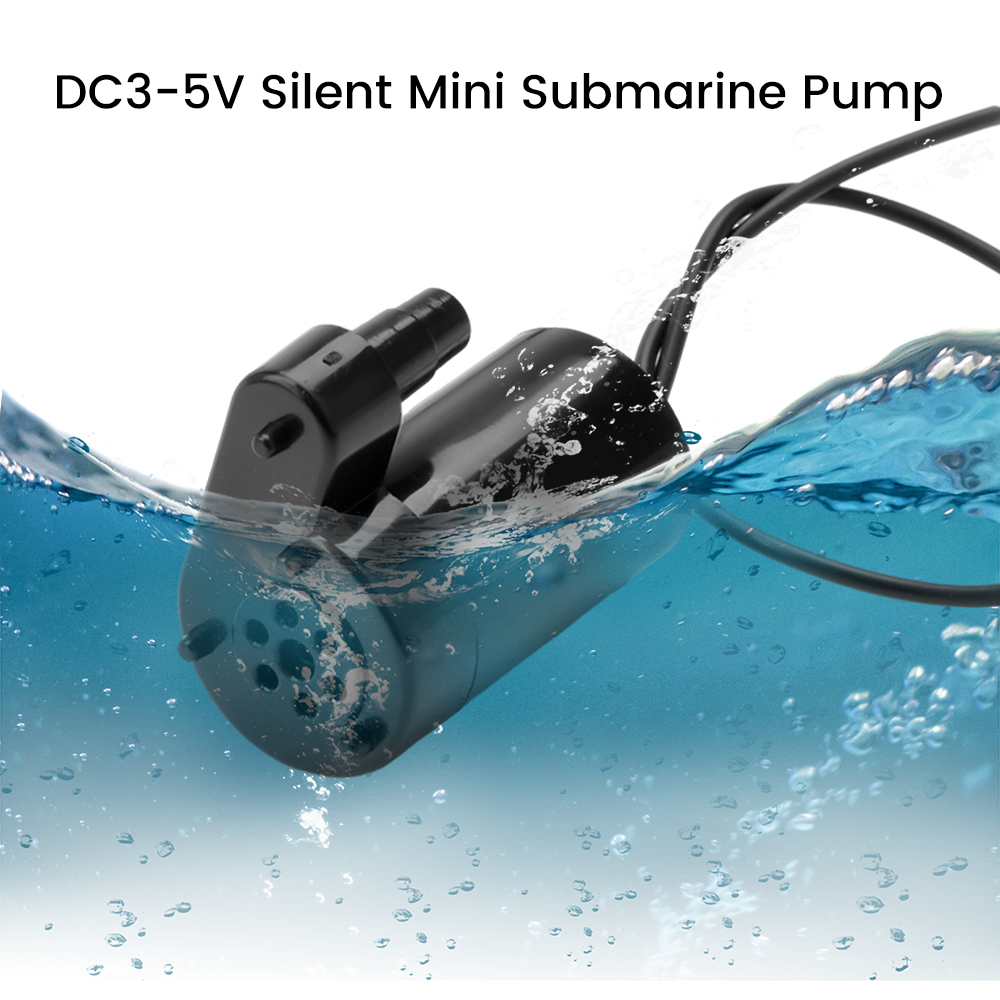 Vattenpump dränkbar vattenpump energibesparande mikro mini dränkbar pump super ljudavstängande  dc 3-5v vattenpump