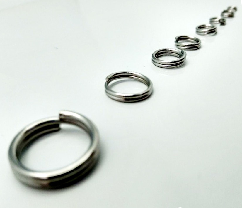 OLOEY 50pcs/set key ring split rings stainless steel split ring for fishing Accessories Tools