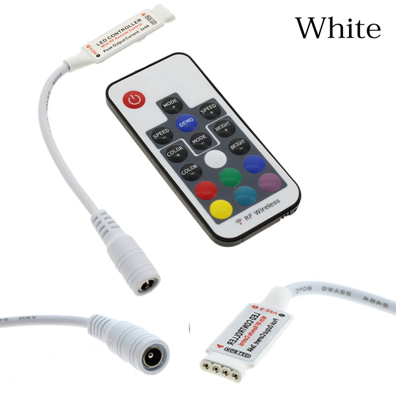 Mini Led RGB Remote Controller DC12V 17key RF Wire... – Grandado