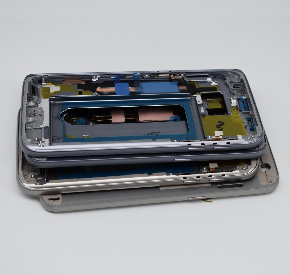 Originele Midden Frame Voor Samsung Galaxy S7 G930 G930F Mid Bezel Metalen Frame Behuizing Chassis met Side Key Vervanging Onderdelen