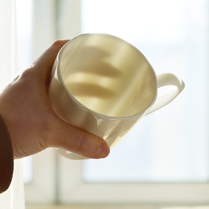 400 ml, puur wit porselein originele ontbijtbekers, pompoenontwerp, schattige kopjes en mokken, porseleinen thermische kopje koffie, thee