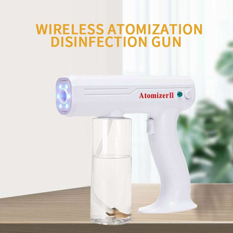 800 ML Wireless Electric Sanitizer Sprayer Disinfects Blue Light Nano Steam Spray Gun Sterilizing Nano Spray Gun