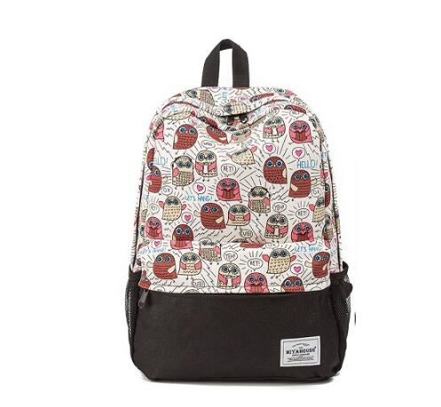 Miyahouse Bloemen Afdrukken Rugzak Vrouwen Canvas Reizen Mochila Schooltas Voor Tiener Meisjes Verse Stijl Rugzak: 809a