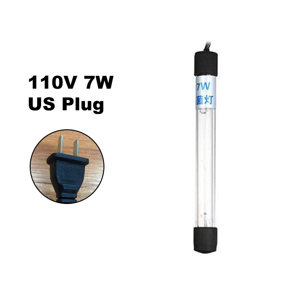 Aquarium Uv Verlichting Aquarium Sterilisator Uv Lamp Desinfectie Waterzuiveraar 5 W/7 W/9 W/ 11 W/13 W Uv Lamp Sterilisator Aquarium Verlichting: 7W US Plug