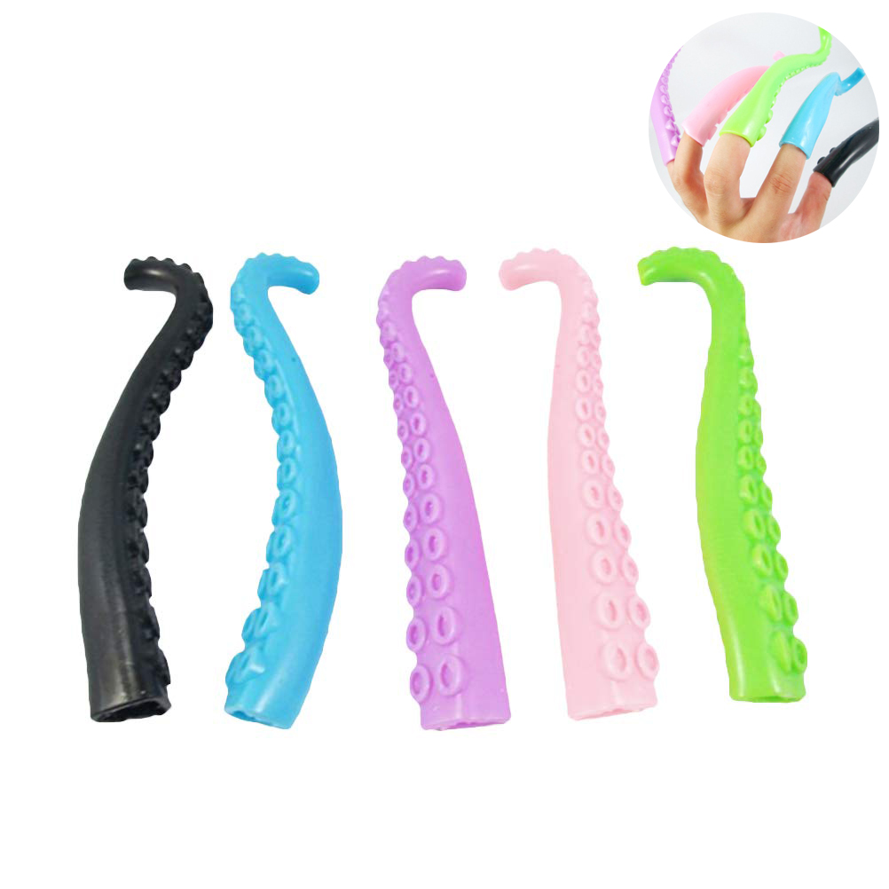 5Pcs creativo Halloween polpo tentacolo copertura delle dita giocattoli tentacoli dito giocattolo scherzo giocattoli per bambini per regali di natale: Default Title