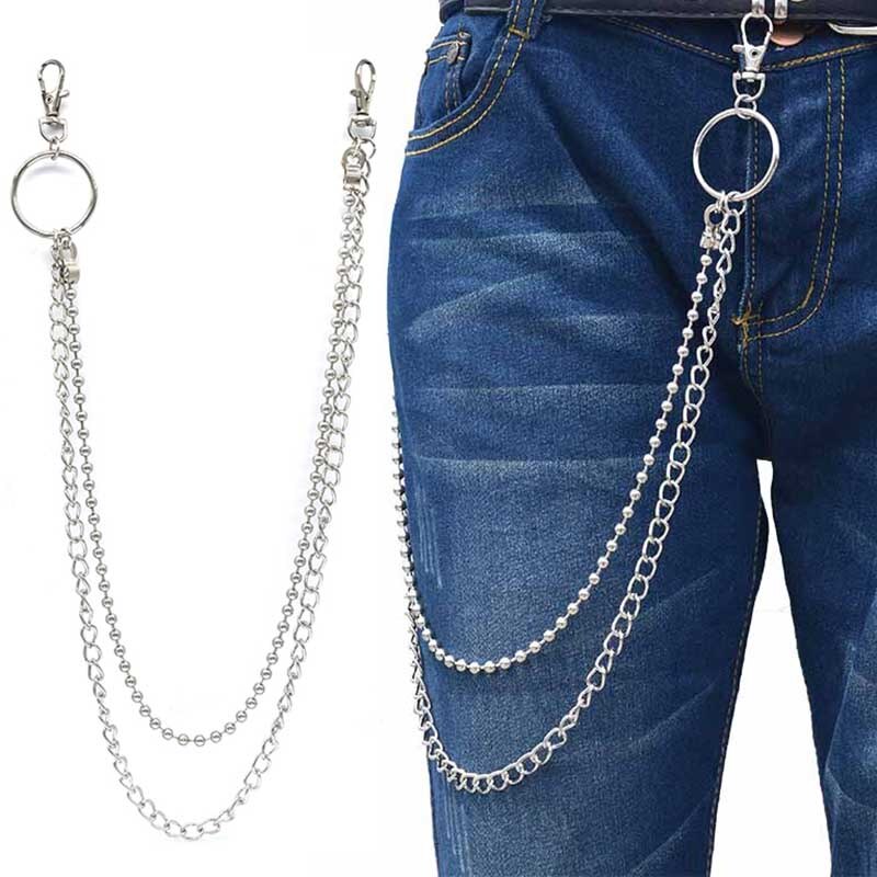 Straße Big Ring Anhänger Schlüssel Kette Rock Punk Hose Hipster Schlüssel Ketten Hose Jean Keychain HipHop Portachiavi Kpop Zubehör: 73