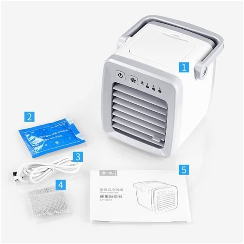 Air Cooler USB Conditioning Mini Air Conditioner Fan Device Home Office Desk Personal Space Cooler