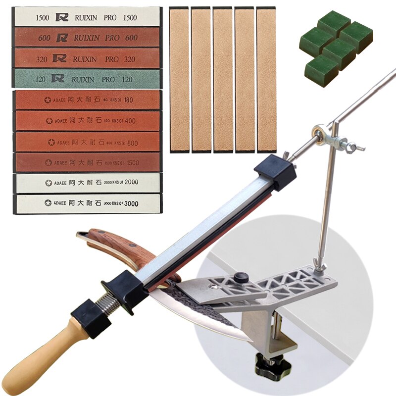 Ruixin pro RX008 Aluminium alloy Knife sharpener system fixed angle sharpener sharpening stones kitchen tools grinding kit
