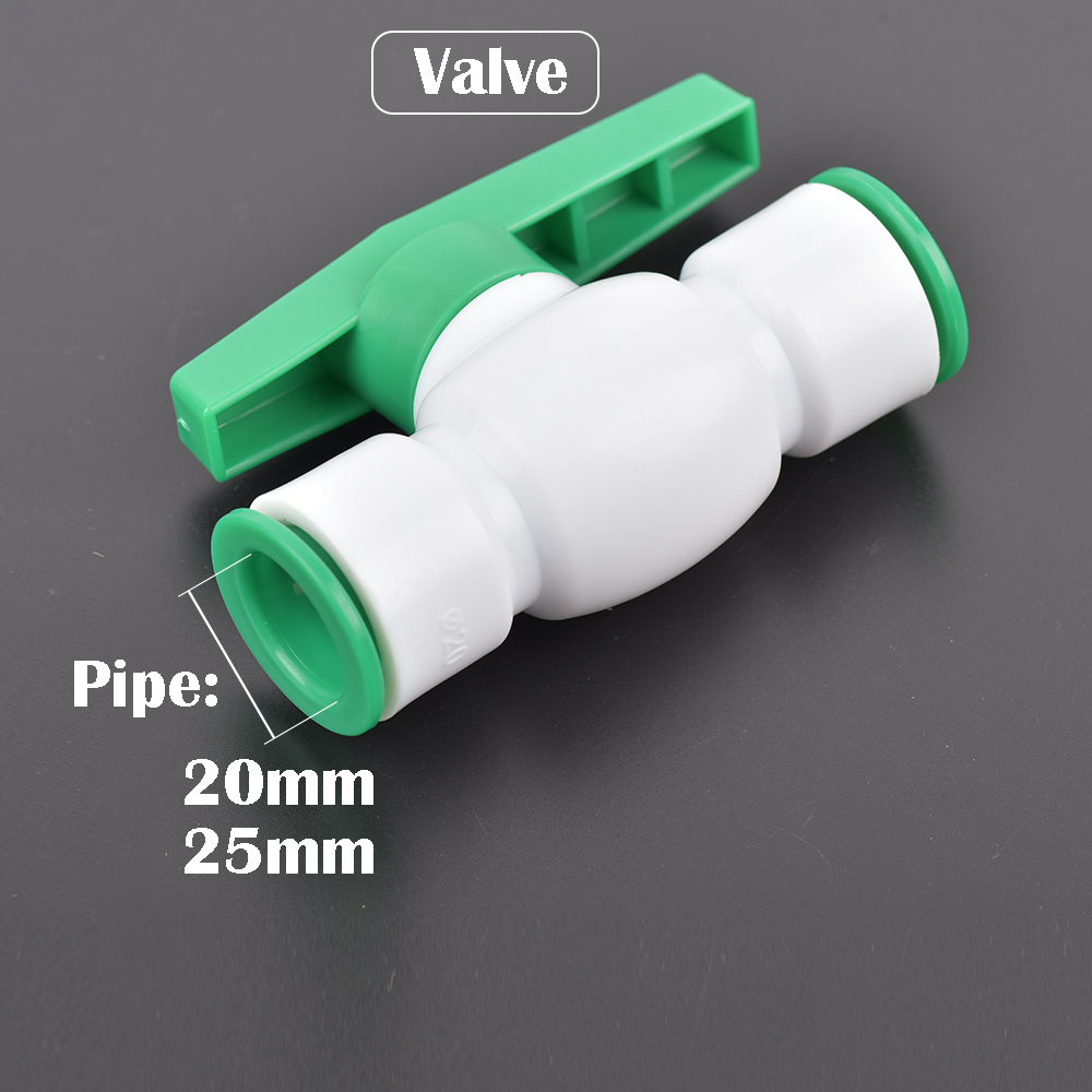 PPR Fittings Pipe Fittings Joint 20mm 25mm Direct Elbow Three-way Flexible Joint No Heating Quick Connector: WHITE / 1''