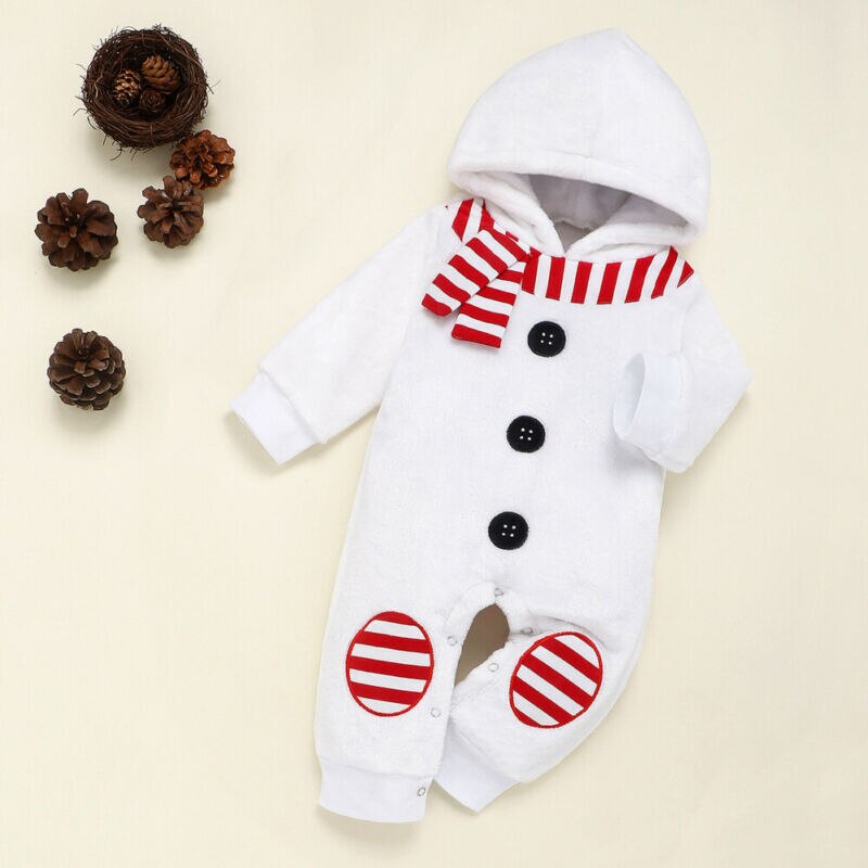 Goocheer Cute Snowman Romper Winter Baby Long Sleeve Outfits Stylish Baby Boy Christmas Costume Romper One-Piece Jumper