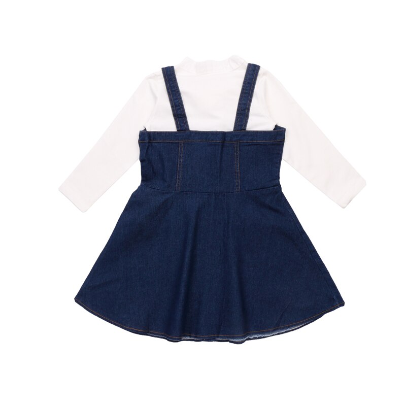 3-12T Teenagers Girls Suspender Skirts Summer Kids Jeans Dress Overalls solid Bib Denim Skirts Toddler Clothing Bebe Clothes