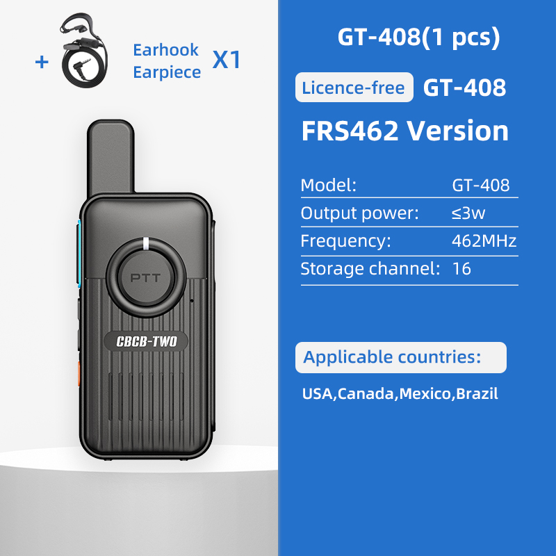 CBCBTWO GT-408 Mini Walkie Talkie And Light Body Radio Communicator for One Day Restaurant Commuting Plastic Surgery Hospital: Camo