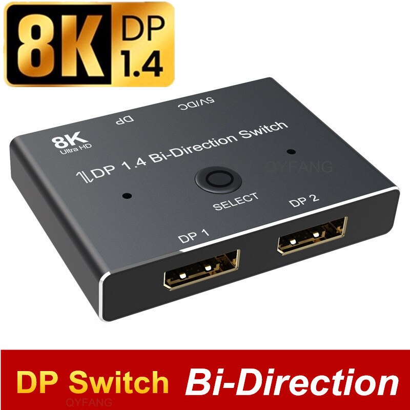 8K Display port Switch Bi-Directional Manual Switc... – Grandado