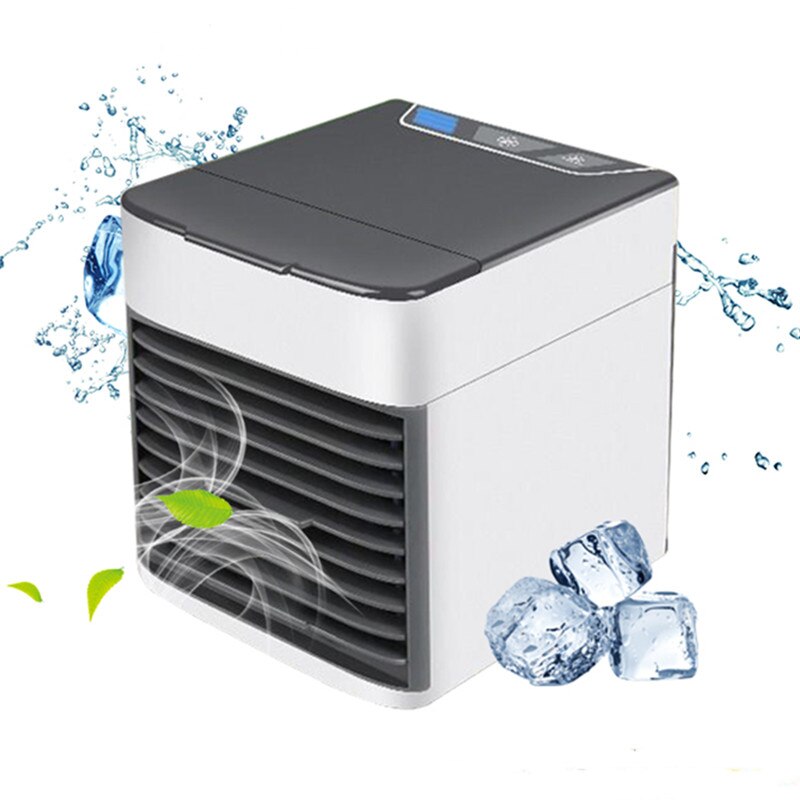 Ménage Mini climatiseur USB personnel refroidisseur d'espace Portable 7 couleurs LED refroidisseur d'air LCD affichage numérique ventilateur de bureau