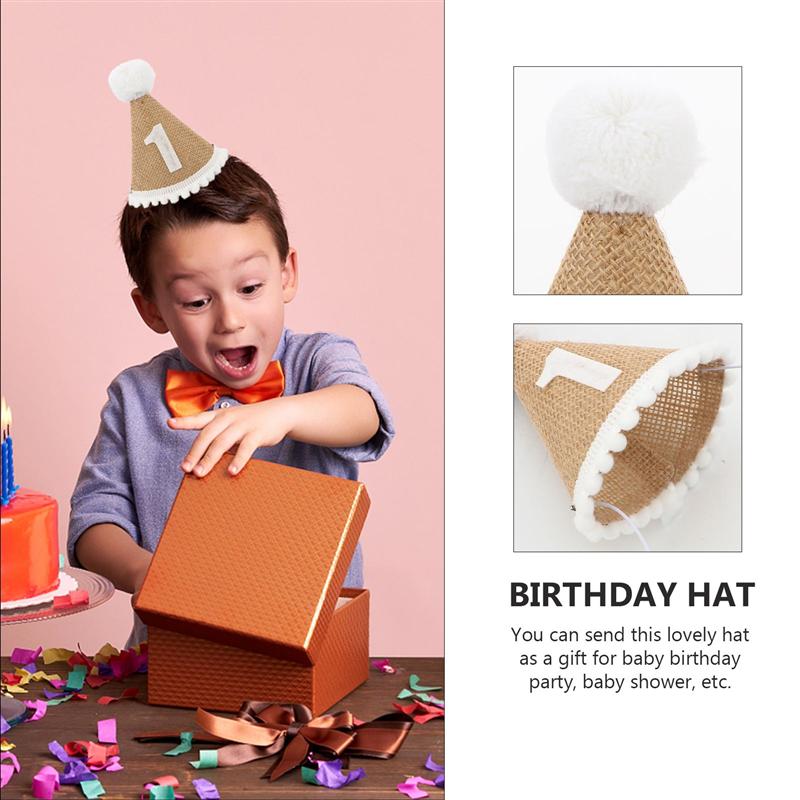 Baby Kids Infant Newborn Toddler 1st Birthday Party Hat Birthday Caps Headdress Party Favor Birthday Party Decoration