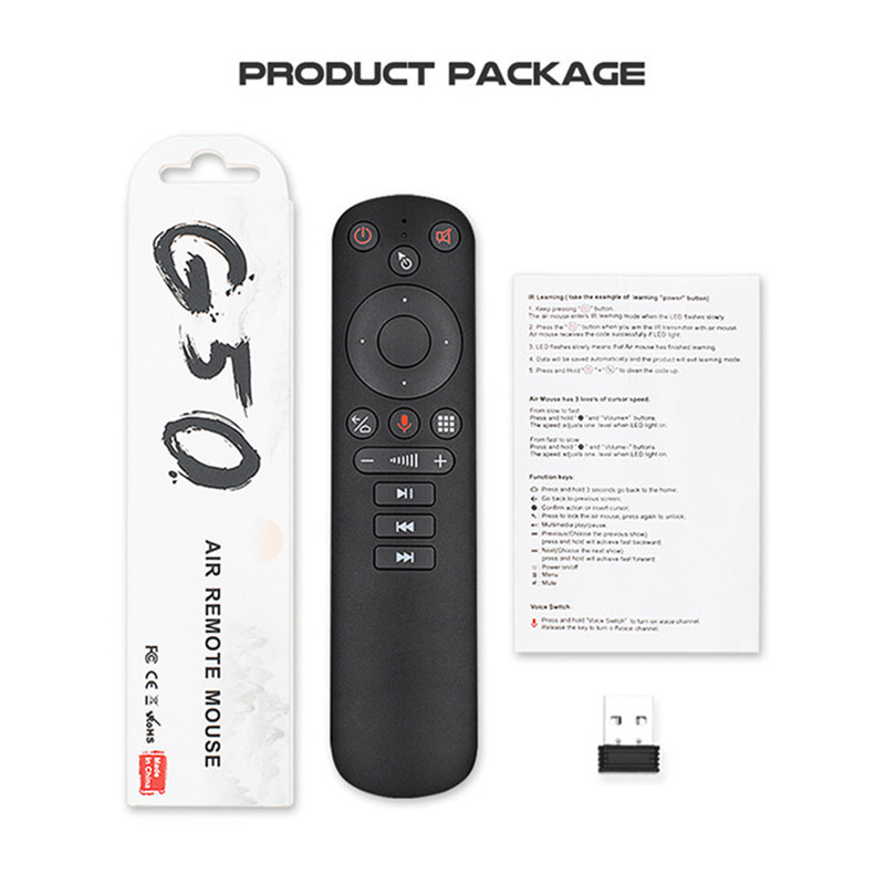 Télécommande gyroscope sans fil pour h96 max x96 hk1 max, android tv g20s g, 2.4g