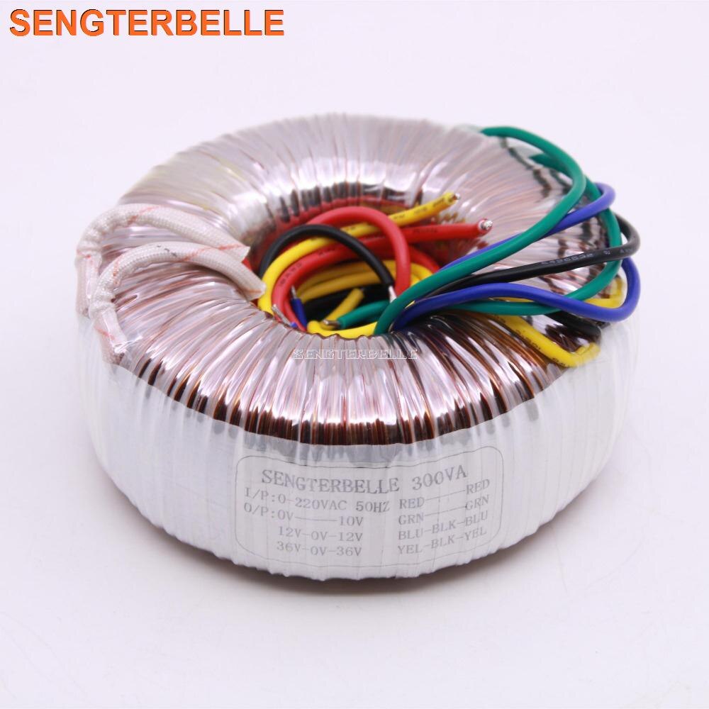 transformer 300W 220V Toroid Transformer For AMP 36V-0-36V 12V-0-12V +6V