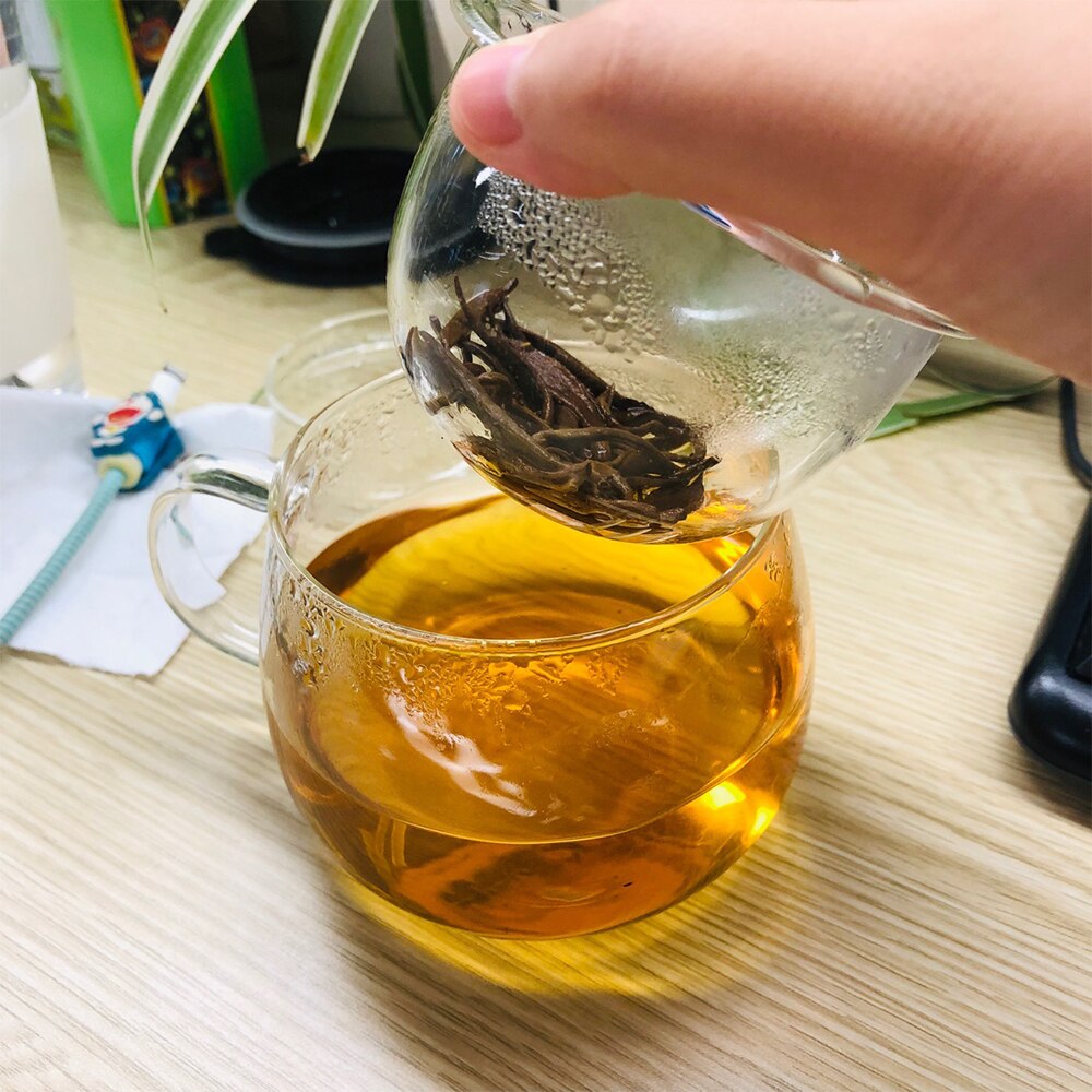 350ml Glass Teacup with Tea Infuser Filter Lid Heat Resistant High Temperature Explosion Proof Rose Flower Tea Mug Office Home