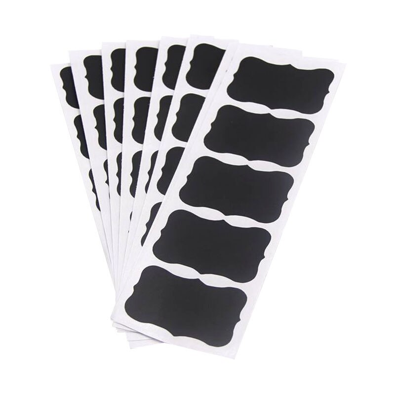 40Pcs Bord Spice Sticker Herbruikbare Jam Labels Keuken Stickers Organizer Muursticker Home Decor Schoolbord Label