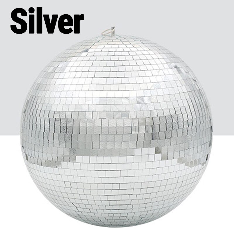 Bola de cristal reflectante giratoria de 90- 220V para dj, bar, ktv, Bola de discoteca, decoración de escenario, concierto, boda, hotel, bola de cristal colorida: Silver / diameter 10cm 3.93in