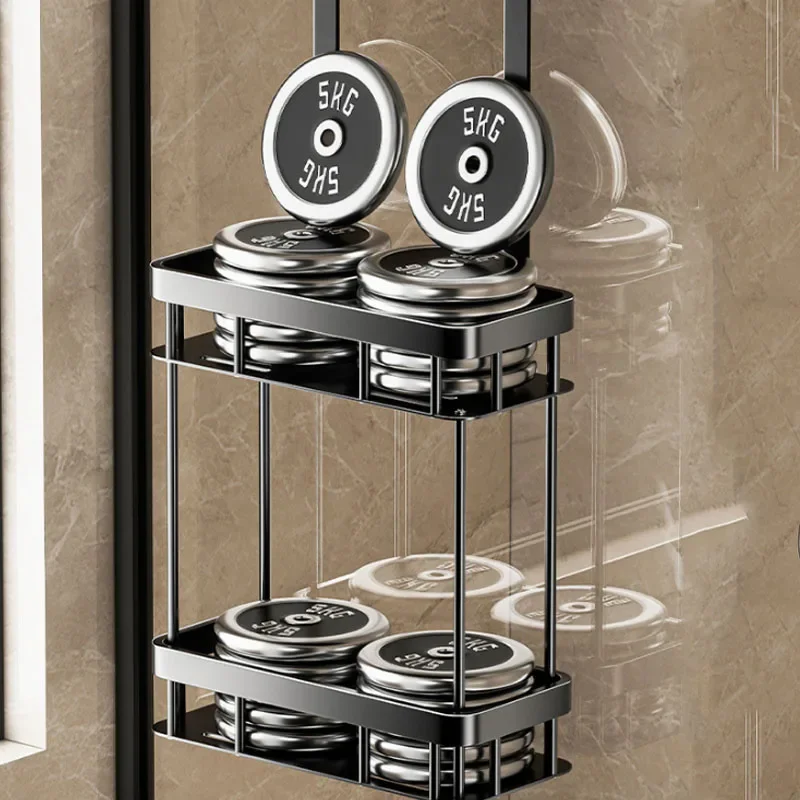 Support de rangement salle de bain sur la porte, caddie de douche, étagère suspendue de salle de bain, étagère de douche Double couche, organisateur de caddie de salle de bain