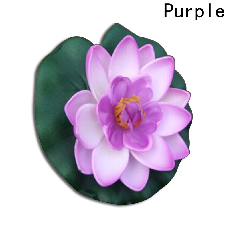 5Pcs Kunstmatige Drijvende Waterlelie Eva Lotus Bloem Vijver Decor 10Cm Rood Geel Blauw Roze Licht Roze Zwembad simulatie Lotus: HG11876PP