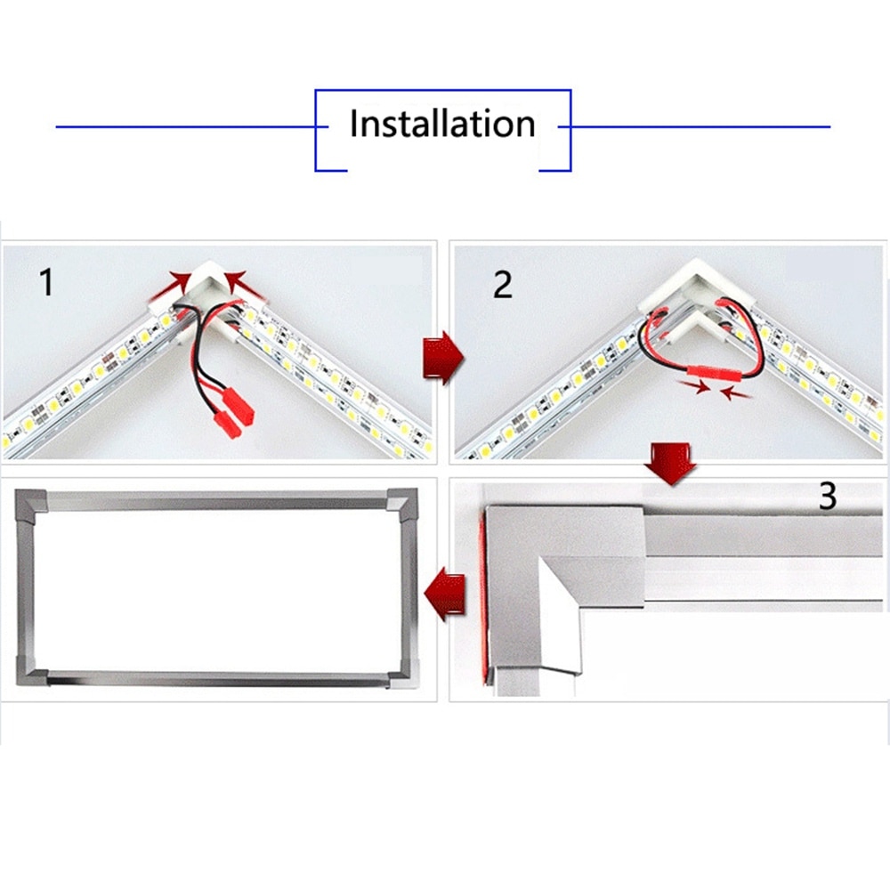 50cm Double Row LED Hard Bar Light Aluminium Rigid Strip Cool White Warm White 12V LED Light Lamp 5PCS