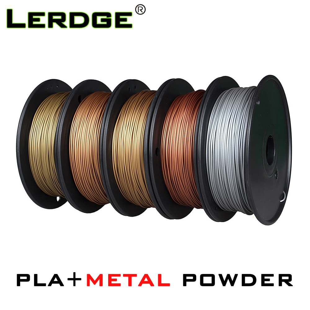 LERDGE 3D Drucker PLA Metall Filament 1,75 MM metallisch Material Bronze- verrotten Kupfer Durcheinander Kupfer Aluminium Netz gewicht 0,5 KG