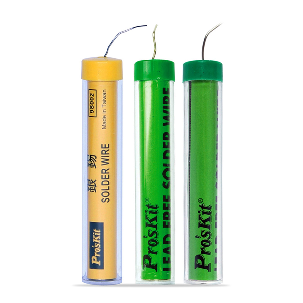 Pro'skit Loodvrij Solderen Soldeer Tin Pen 1.0Mm 0.8Mm Soldeer Tube Dispenser Gratis Schoonmaak Lassen Reparatie tin Draad