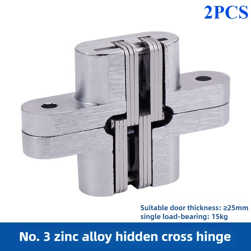 1/2PCS Hidden Gate Hinge Invisible Hinges Concealed Barrel Wooden Box 180 Degree Folding Heavy Duty Built-in Door Hinge: Gold