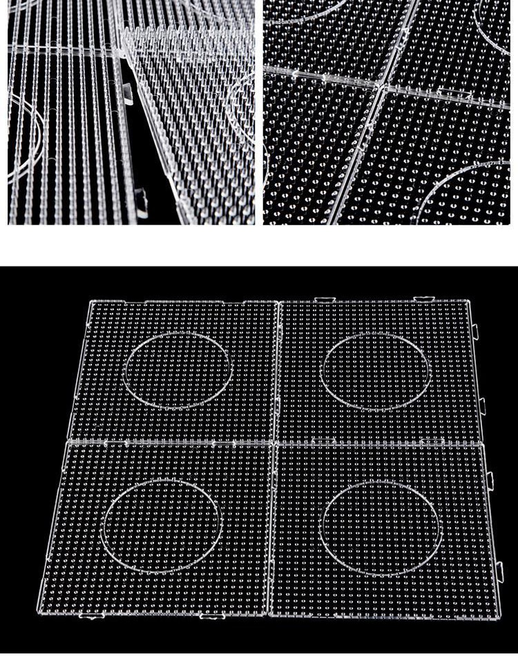 4 Stuks 2.6Mm Mini Hama Zekering Kralen Transparante Grote Vierkante Pegboards Kralen Boards Diy Materiaal Template Perler Artkal Kralen pegboard
