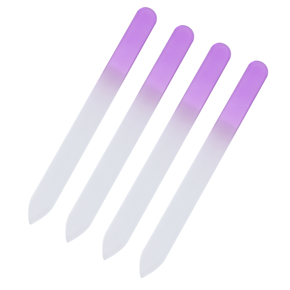 4pcs Durable Nail Files Crystal Glass UV Gel Grinding Buffers Sanding Buffer Salon Nails Glitter Manicure Pedicure Tool Accesory: Default Title